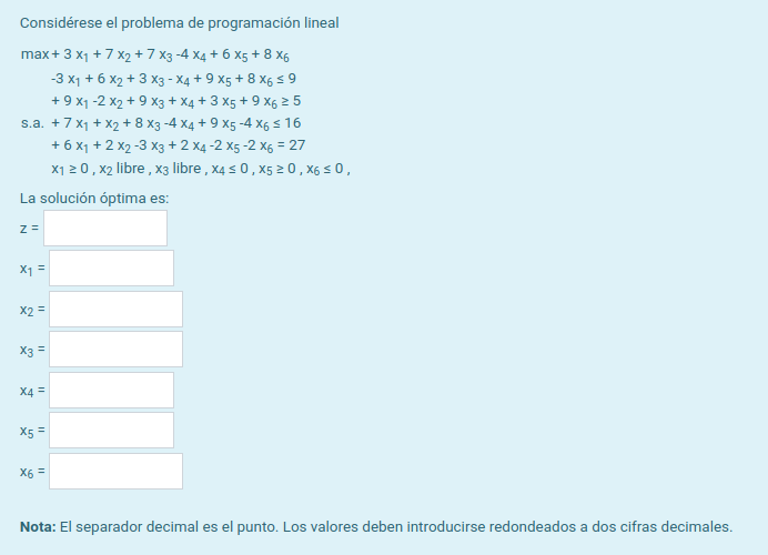 Linear program